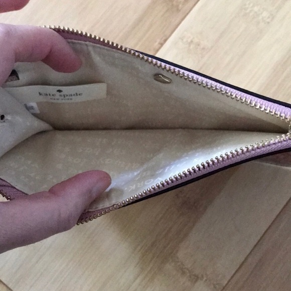 NWOT Kate Spade Pink Glitter Sparkle Clutch Wristlet Wallet Bag Handbag - Picture 6 of 9